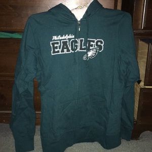 Women's Vintage Philadelphia Eagles Zip Up Jacket